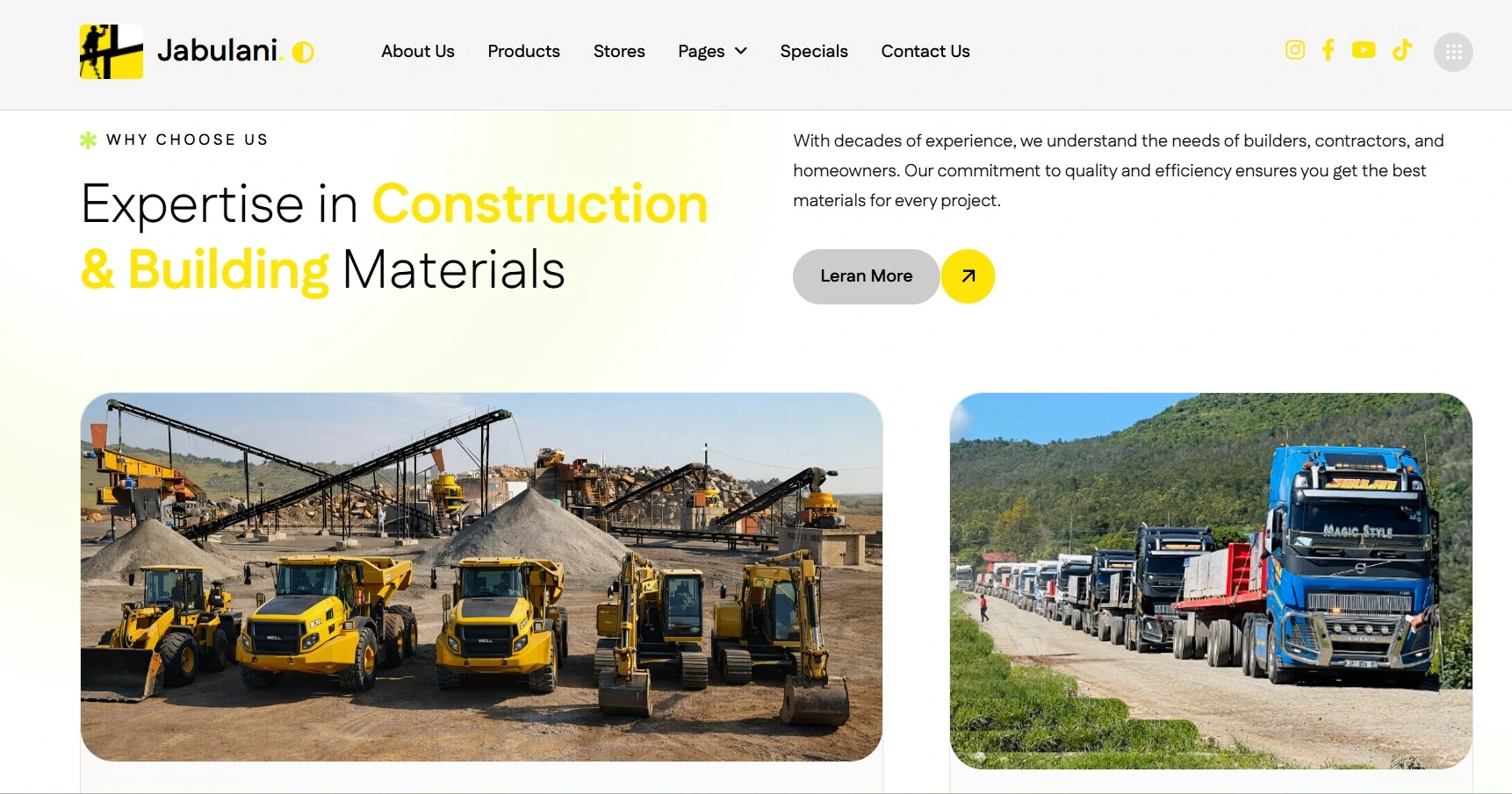 Jabulani Group of Companies corporate website preview