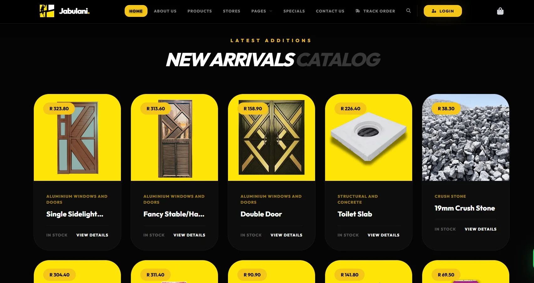 Jabulani Store e-commerce website preview